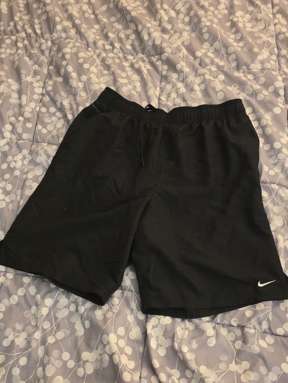 Nike Black Men's Bathung Suit with White Swoosh